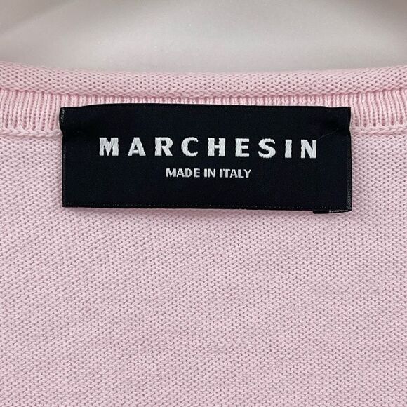 Marchesin Sleeveless Scoop Neck Pullover Sweater Lightweight Women XL Pink - Picture 3 of 5